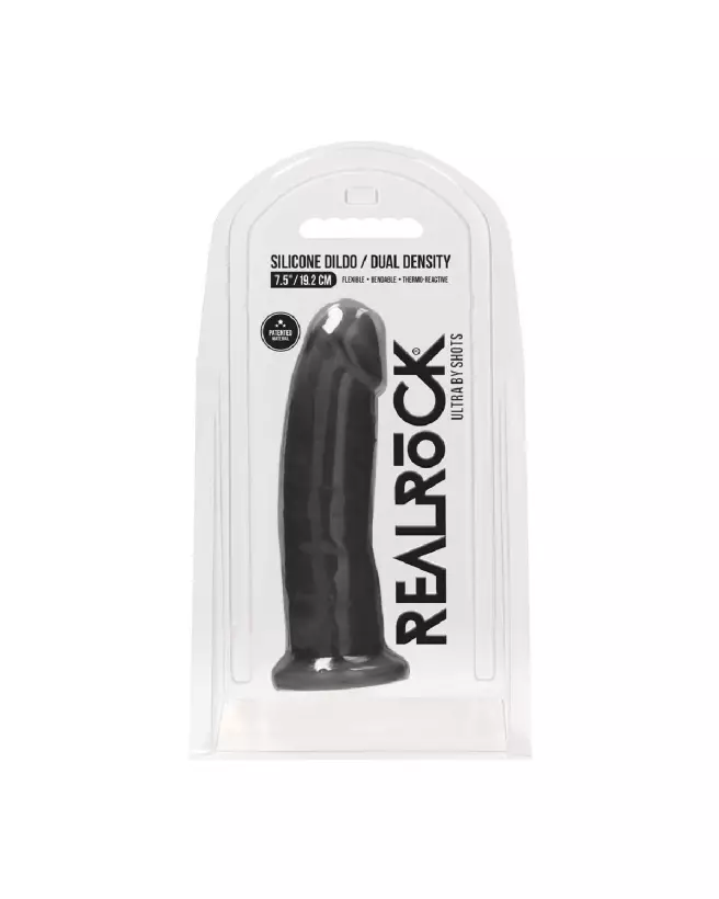 Dildo réaliste en silicone RealRock by Shots, 20 cm sans testicules-2