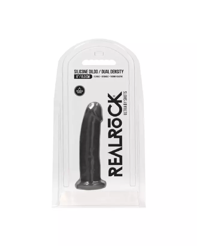 Dildo réaliste en silicone RealRock 15 cm sans testicules-2