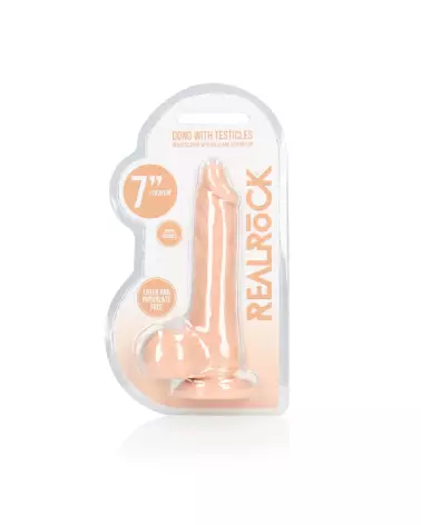 Dong réaliste avec testicules 7 pouces RealRock by Shots en silicone-2