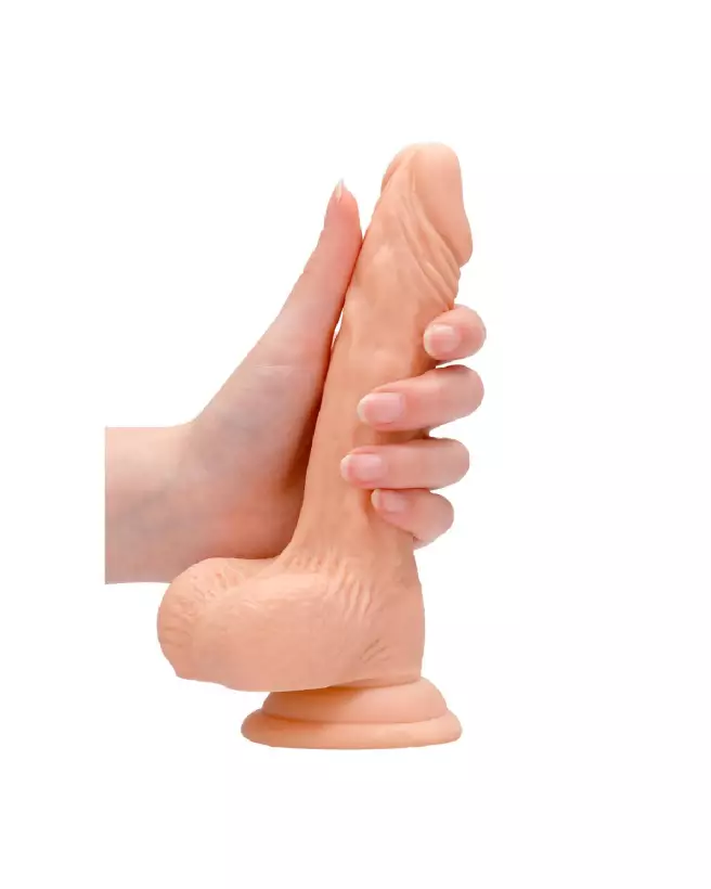 Dong réaliste avec testicules 7 pouces RealRock by Shots en silicone-7