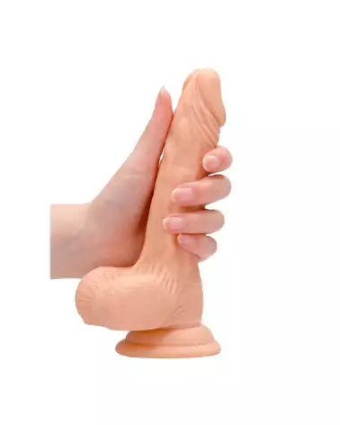 Dong réaliste avec testicules 7 pouces RealRock by Shots en silicone-7