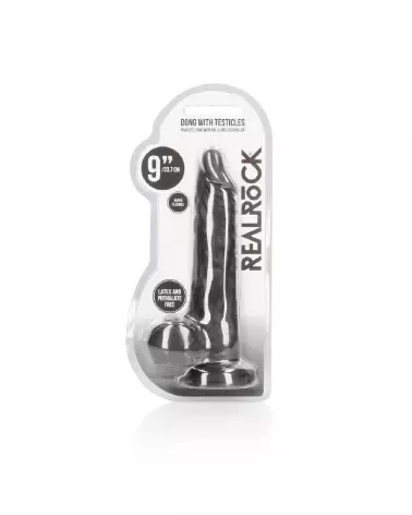 Dong réaliste avec testicules 23 cm RealRock by Shots-2