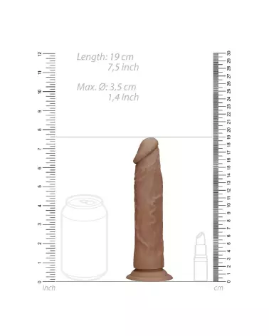 Image du Dong Réaliste sans Testicules 7/17 cm de RealRock by Shots-7