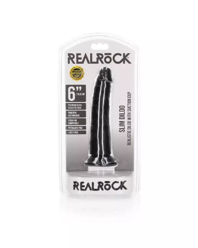 Dildo Réaliste Slim RealRock by Shots avec Ventouse-2
