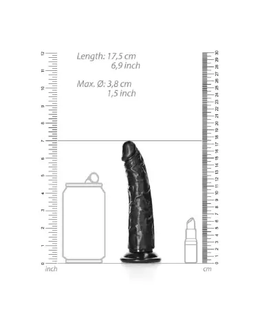 Dildo Réaliste Slim RealRock by Shots avec Ventouse-6