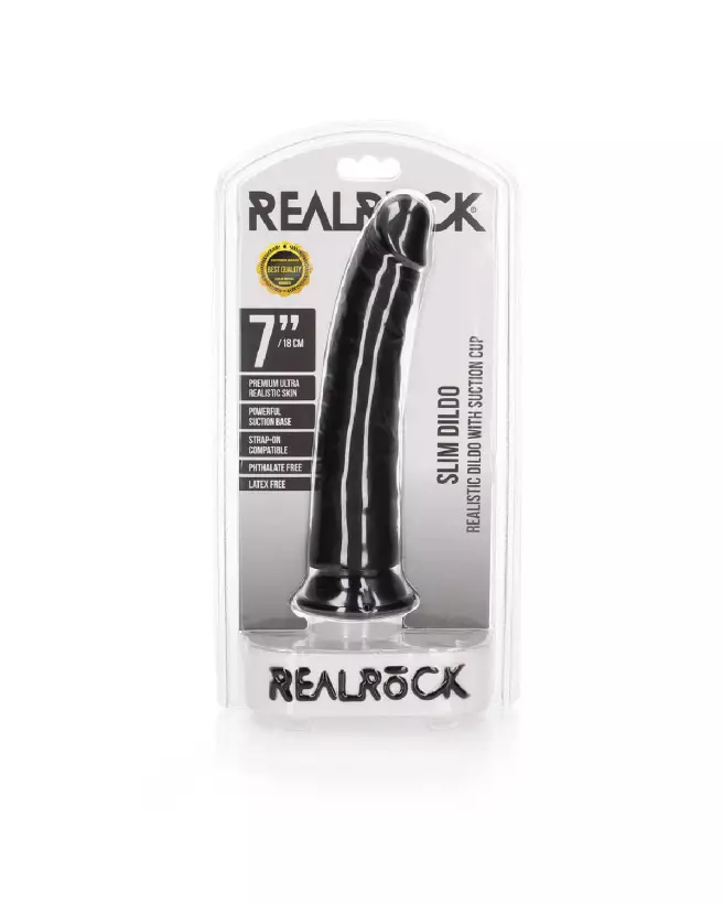 Dildo réaliste slim avec ventouse RealRock 18 cm-2