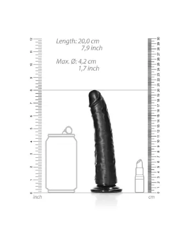 Dildo réaliste slim avec ventouse RealRock 18 cm-6