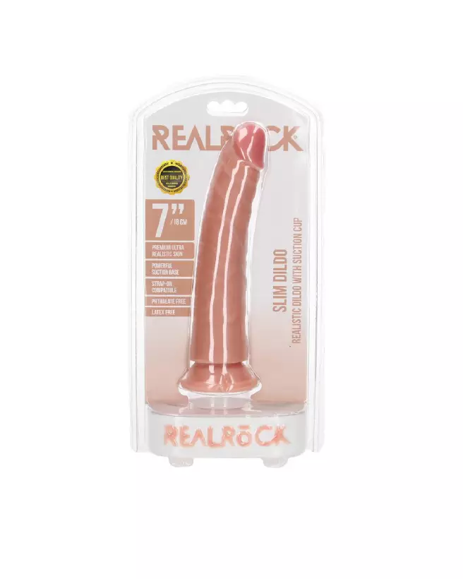 Dildo réaliste Slim RealRock avec ventouse 18 cm-2