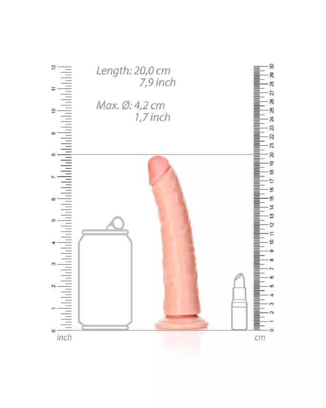 Dildo réaliste Slim RealRock avec ventouse 18 cm-6