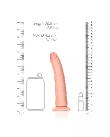 Dildo réaliste Slim RealRock avec ventouse 18 cm-6