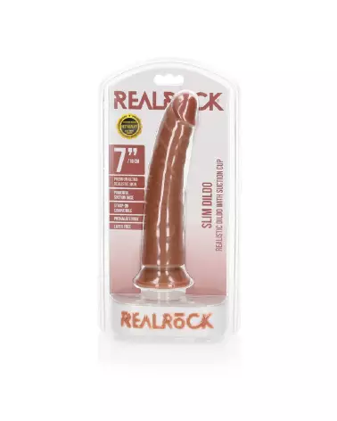 Image de Slim Realistic Dildo avec ventouse de RealRock, sextoy réaliste et flexible-2