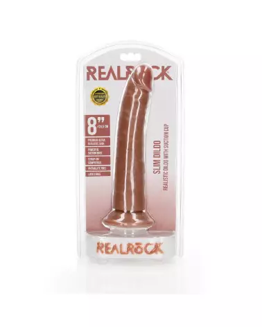 Image du Dildo Réaliste Slim avec Ventouse de RealRock by Shots, taille 20.5 cm-2