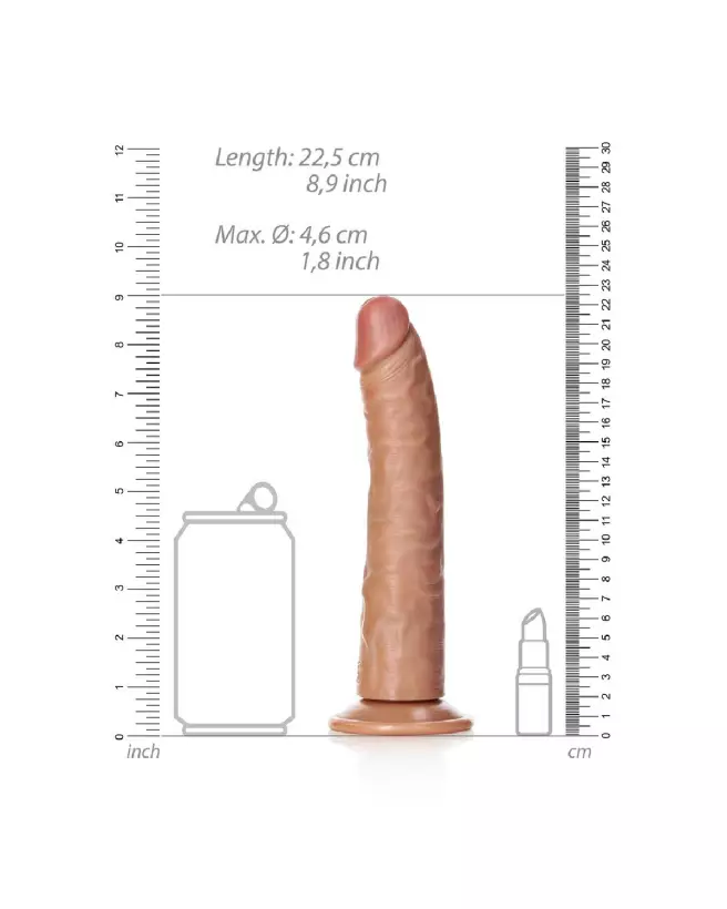 Image du Dildo Réaliste Slim avec Ventouse de RealRock by Shots, taille 20.5 cm-6