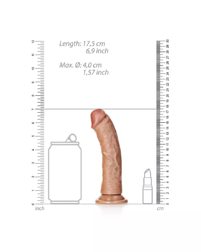 Dildo réaliste courbé RealRock by Shots avec ventouse pour fixation stable-6