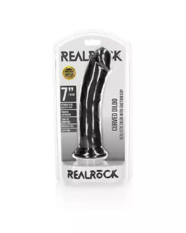 Dildo réaliste courbé RealRock avec ventouse pour expérience intime optimale-2