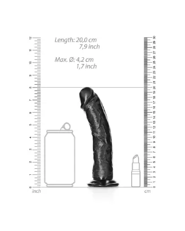 Dildo réaliste courbé RealRock avec ventouse pour expérience intime optimale-6