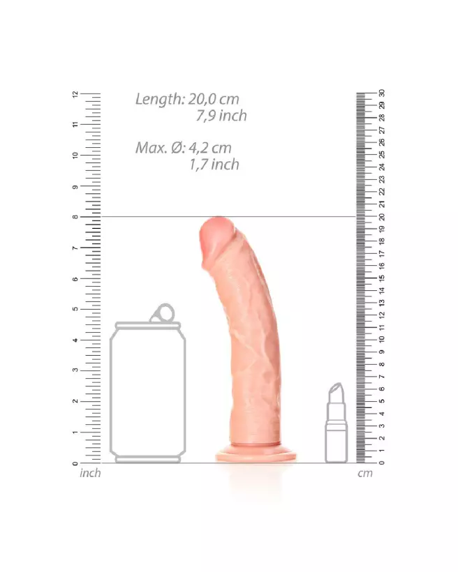 Dildo réaliste courbé RealRock avec ventouse pour expérience immersive-6