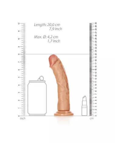 Dildo réaliste courbé RealRock avec ventouse pour fixation stable et plaisir intense-6