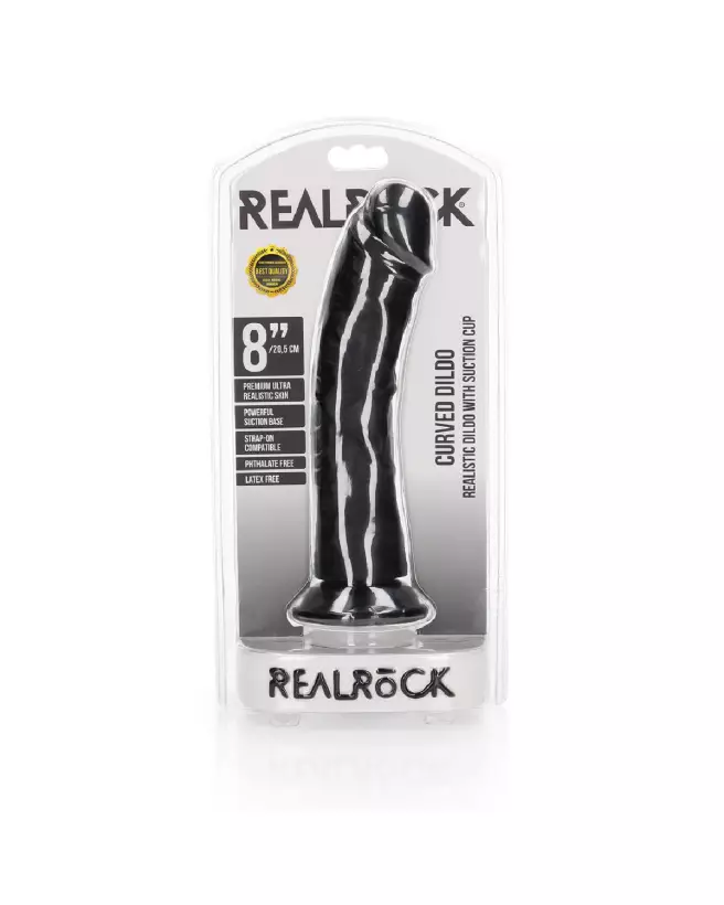 Photo de Dildo Réaliste Courbé RealRock avec Ventouse-2