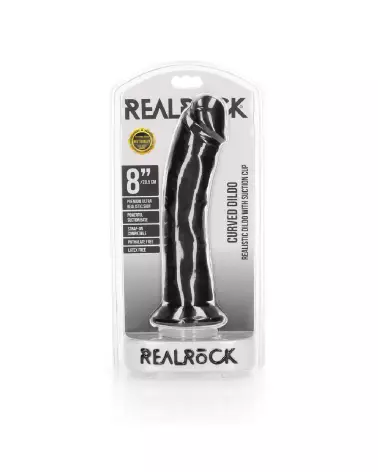 Photo de Dildo Réaliste Courbé RealRock avec Ventouse-2