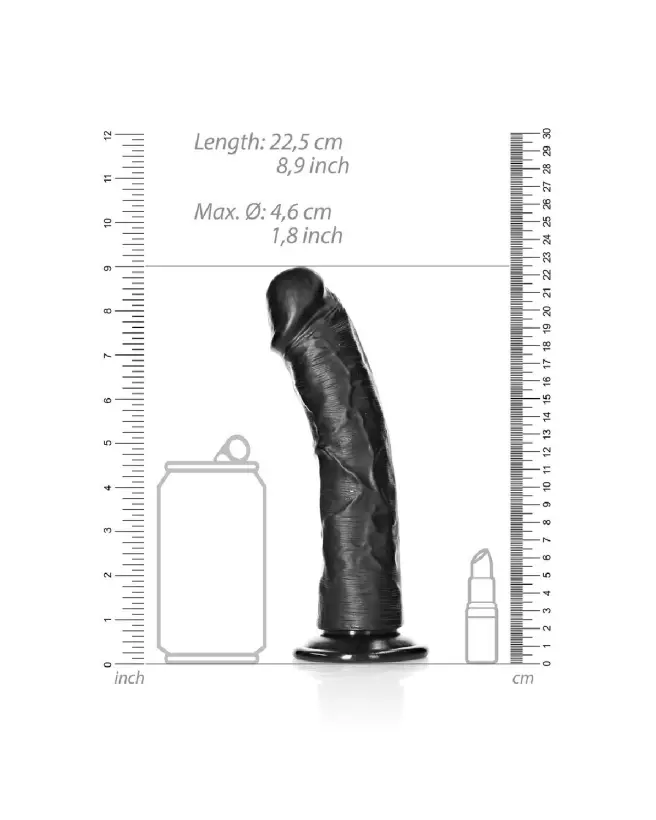 Photo de Dildo Réaliste Courbé RealRock avec Ventouse-6