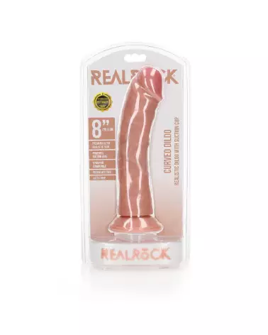 Dildo réaliste courbé RealRock avec ventouse pour plaisir intense-2