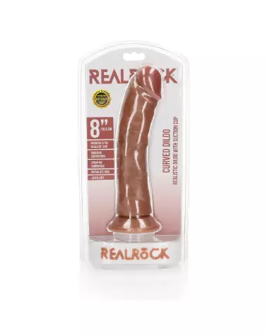 Dildo réaliste courbé RealRock avec ventouse pour plaisir intense-2
