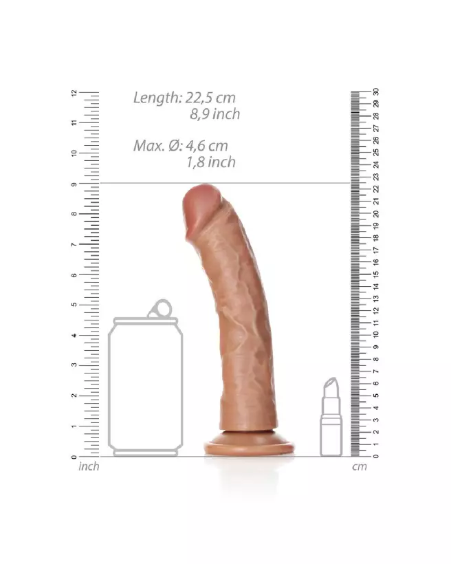 Dildo réaliste courbé RealRock avec ventouse pour plaisir intense-6