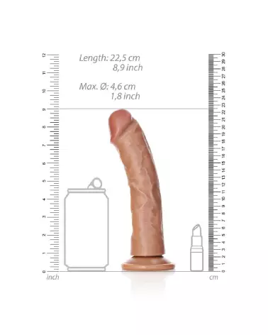 Dildo réaliste courbé RealRock avec ventouse pour plaisir intense-6