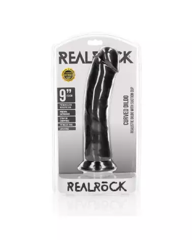 Dildo réaliste courbé RealRock by Shots avec ventouse 9 pouces-2