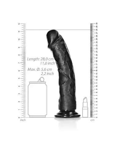 Image du Dildo Réaliste Courbé RealRock avec Ventouse - 25,5 cm-6