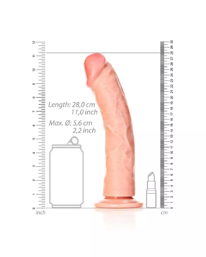 Dildo réaliste courbé RealRock by Shots avec ventouse-6