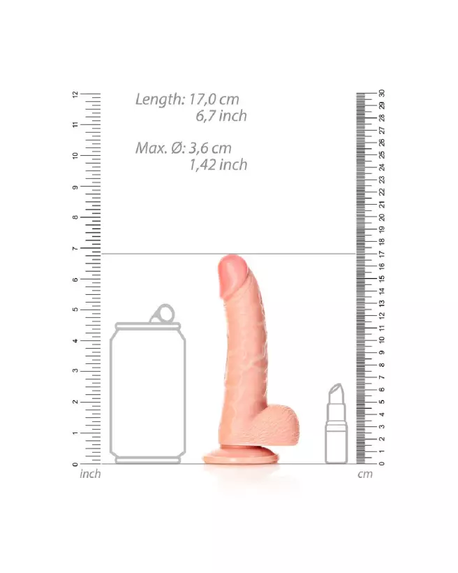 Image Dildo Réaliste Courbé RealRock avec Ventouse-6
