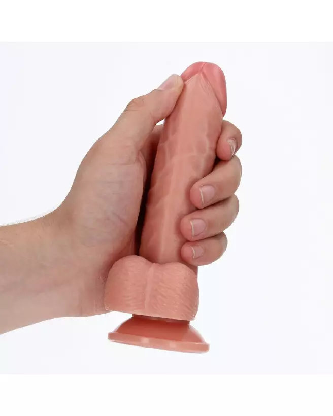 Image Dildo Réaliste Courbé RealRock avec Ventouse-7