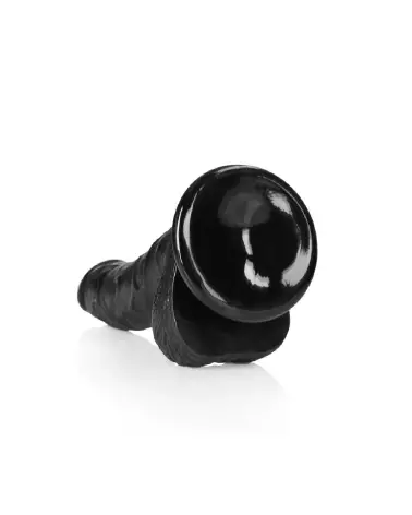 Dildo réaliste courbé RealRock avec ventouse et testicules 18 cm-5