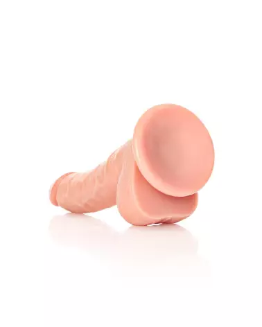 Dildo réaliste courbé RealRock avec ventouse et testicules-5