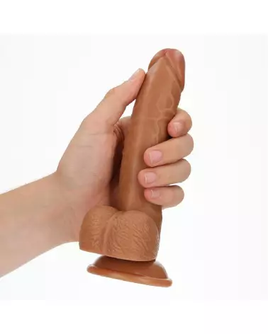Photo de Dildo Réaliste Courbé avec Ventouse RealRock by Shots 7 pouces-7