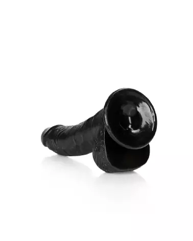Dildo réaliste courbé RealRock avec ventouse et testicules pour une expérience authentique et complète-5