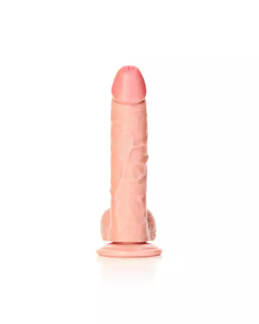 Dildo réaliste courbé RealRock avec ventouse et testicules pour stimulation intense-3