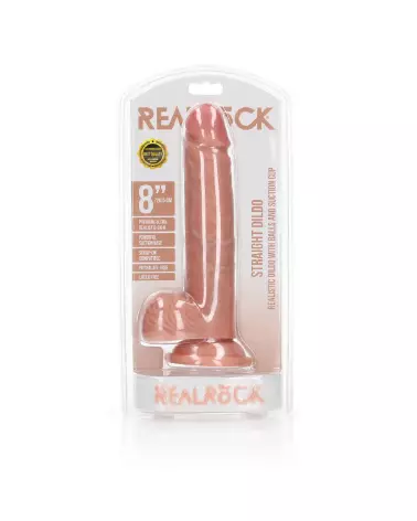 Image du Dildo Réaliste RealRock avec Ventouse et Testicules - 20,5 cm-2