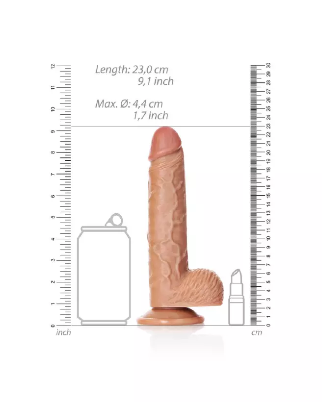 dildo réaliste RealRock avec ventouse et testicules 20.5 cm-6