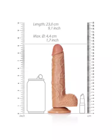dildo réaliste RealRock avec ventouse et testicules 20.5 cm-6