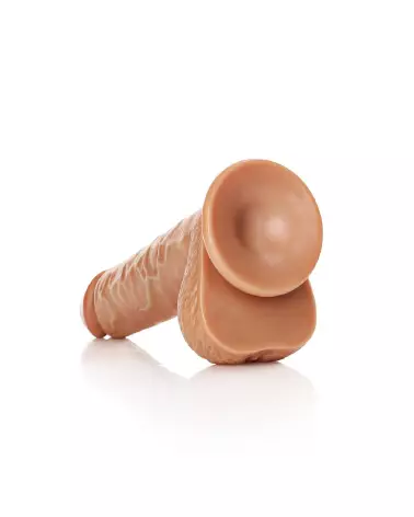 Dildo réaliste RealRock avec ventouse et testicules pour une expérience authentique-5