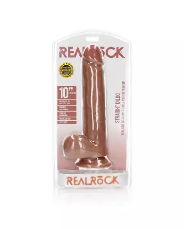 Dildo réaliste RealRock avec ventouse et testicules pour expérience authentique-2