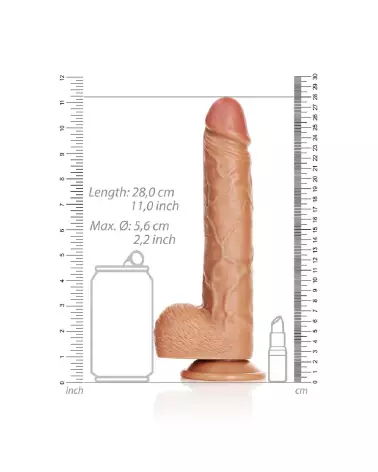 Dildo réaliste RealRock avec ventouse et testicules pour expérience authentique-6