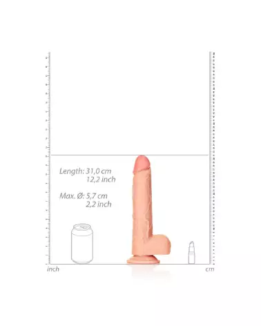 Dildo réaliste RealRock 28 cm avec testicules et ventouse-6