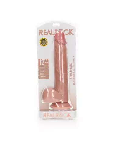 Dildo réaliste RealRock by Shots avec ventouse et testicules 30.5 cm-2