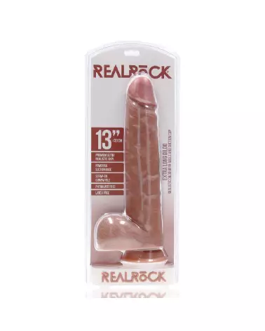 Extra Large Straight with Balls 13 / 33 cm Tan Sextoy Réaliste par RealRock by Shots-2
