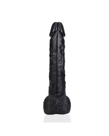 Extra Large Straight with Balls 15 / 38 cm Black de RealRock, sextoy réaliste haut de gamme-4