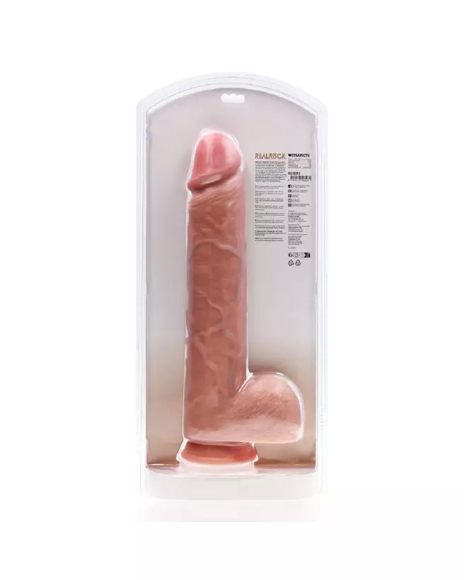 Image du sextoy réaliste Extra Large Straight with Balls 15 / 38 cm Flesh de RealRock by Shots-3